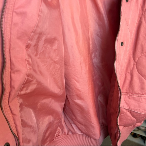 Universal Thread Quilted Coat Pink Coral Snap Zip Oversized XXL - Picture 10 of 10